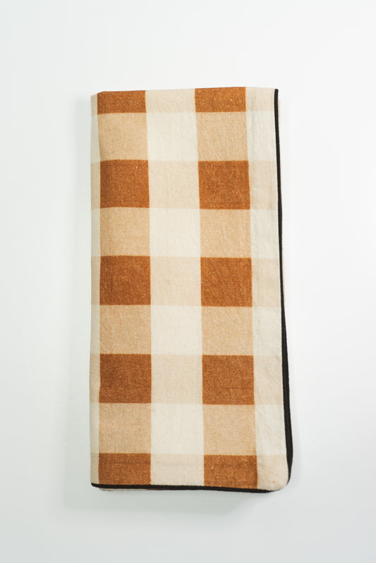 Brown Classic Checkered Cloth Napkin