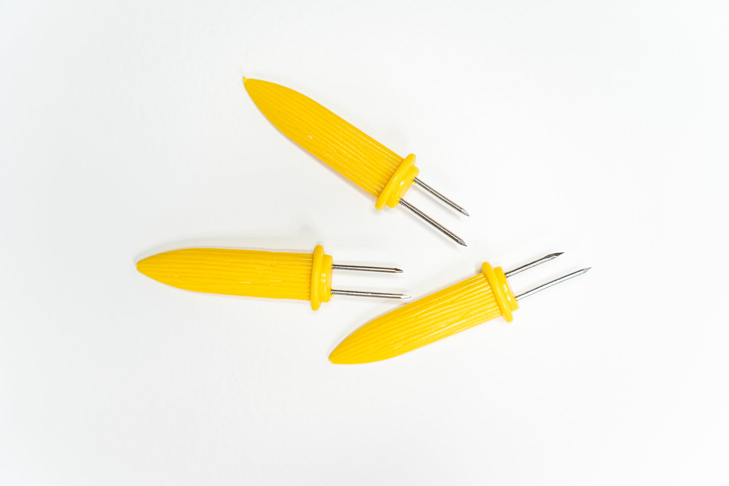 Easy Grip Yellow Corn Cob Holders