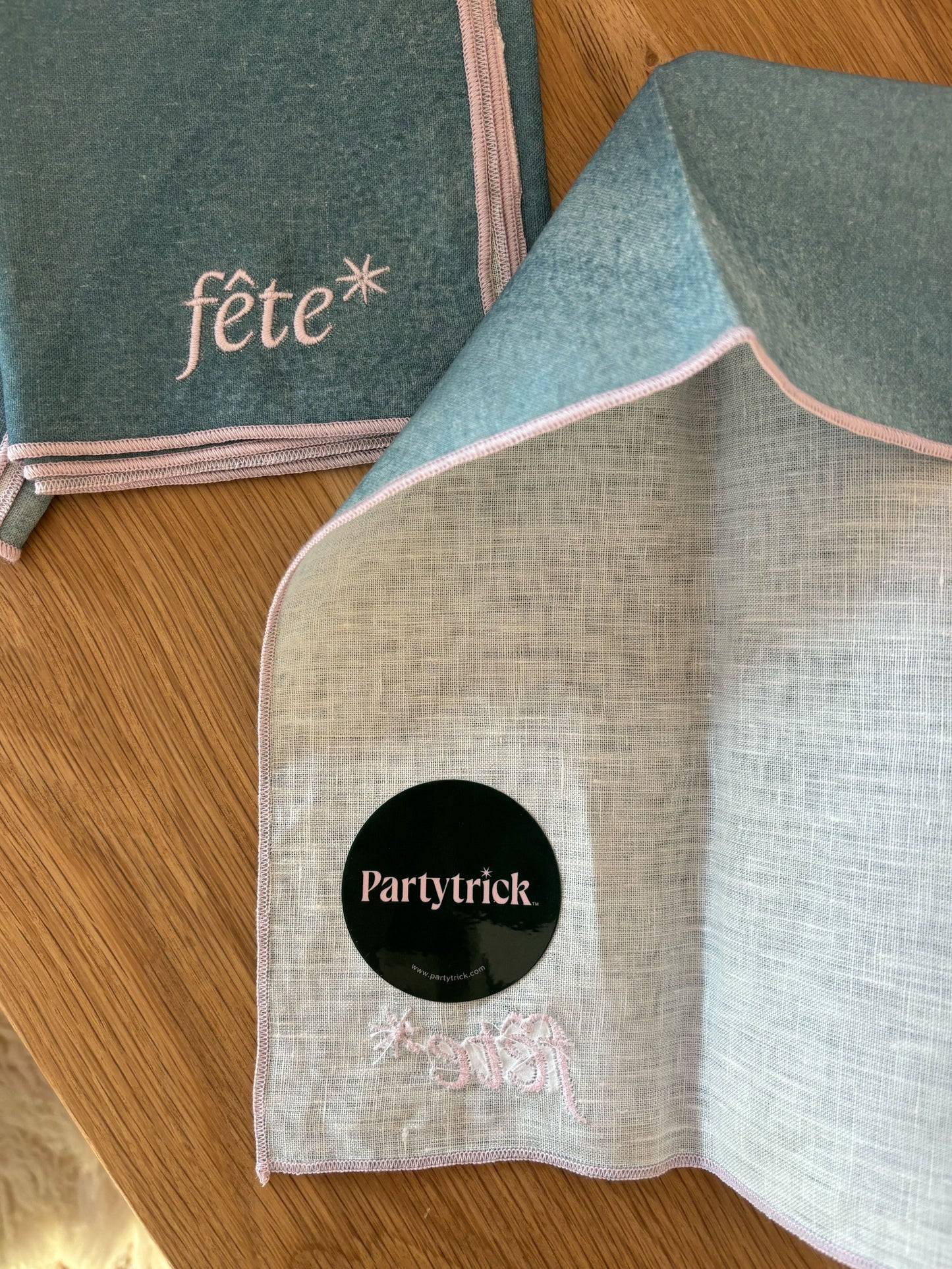 * Exclusive Partytrick X Goldie Home  Fête Teal Napkin