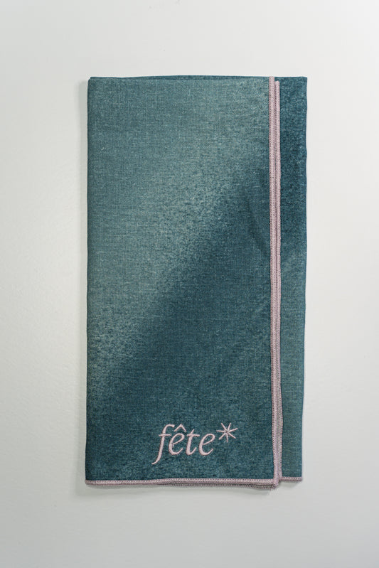 * Exclusive Partytrick X Goldie Home  Fête Teal Napkin